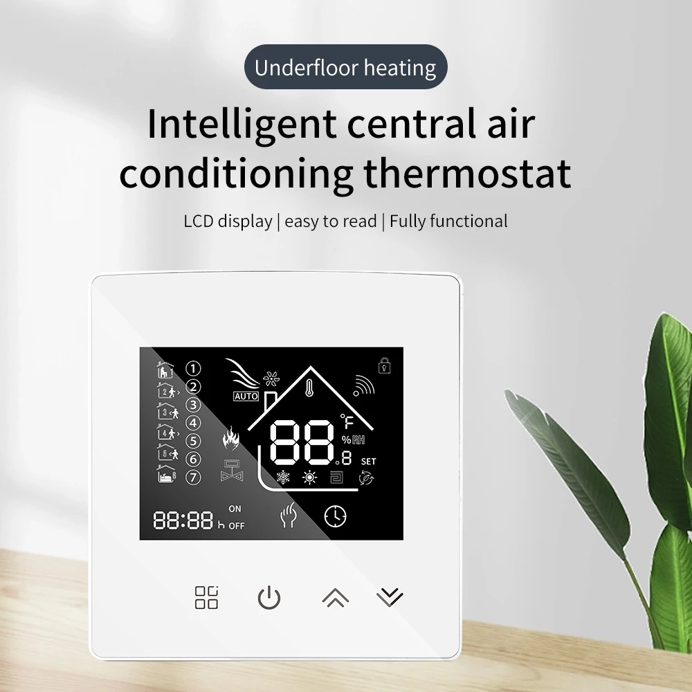 WiFi Thermostat Warm Floor Temperature Controller LCD Touch Screen Tuya Smart Life Thermostat For Underfloor Electric Heating