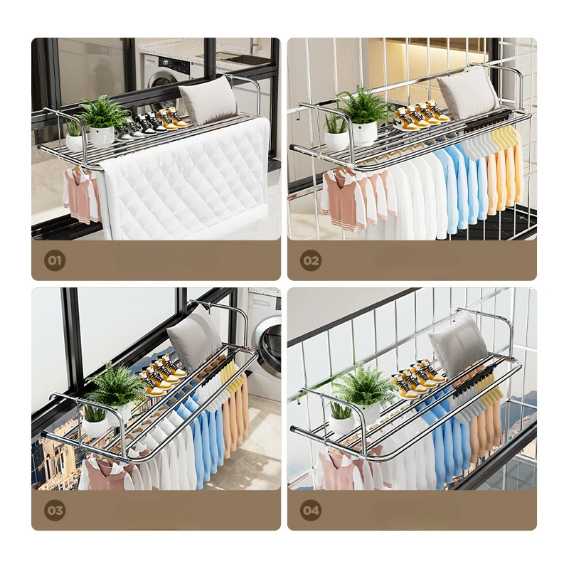 Balcony Security Net Window Hooks Drying Clothes Drying Rack Guardrail Window  Rack Window Sill Shoes Drying Shoes Rack