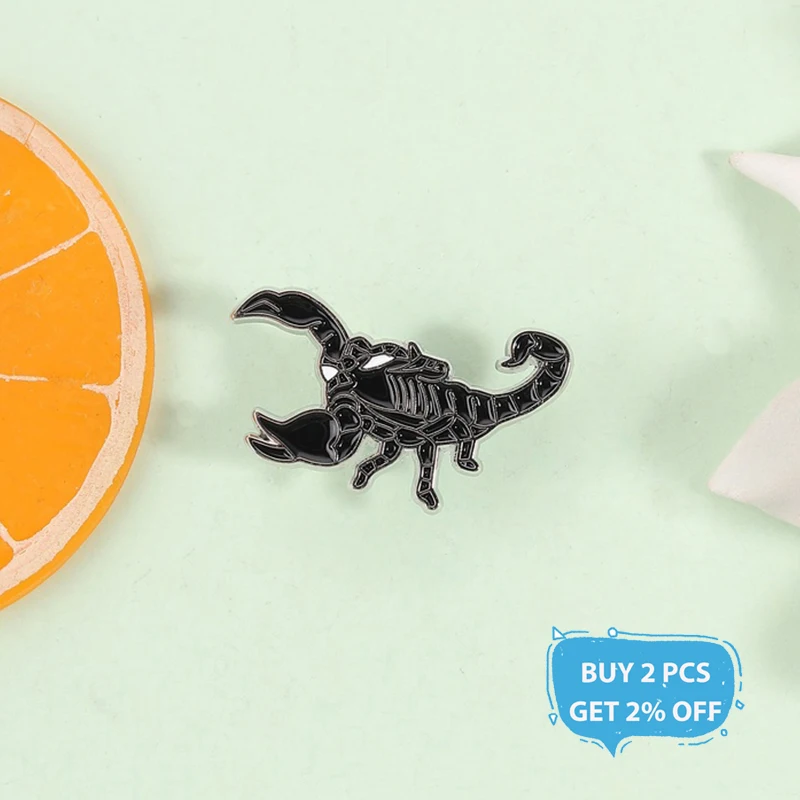 Punk Scorpion Enamel Pin Dark Gothic Punk Animal Insect Brooches Lapel Backpack Badge Fashion Jewelry Accessories Gift for Frien