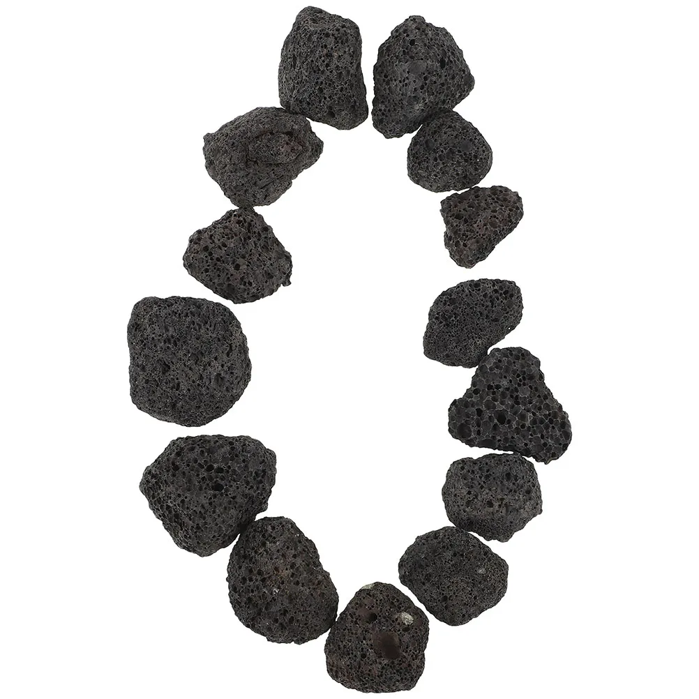 

Volcanic Stone Decorative Rock for Fish Tank Natural Flower Pot Black Porous Garden Scenery Desktop Fountain Ornament Efficient