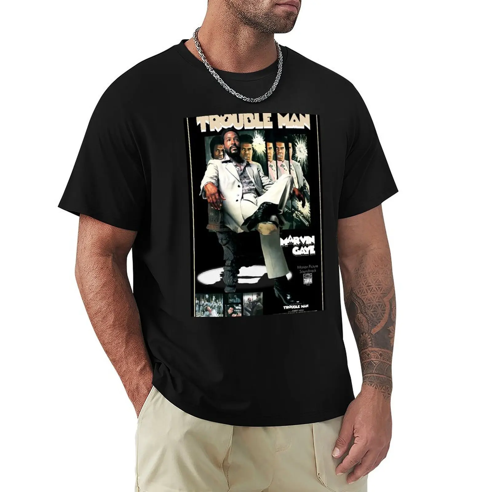 

Marvin Gaye Trouble Man T-Shirt quick-drying animal prinfor boys mens vintage t shirts