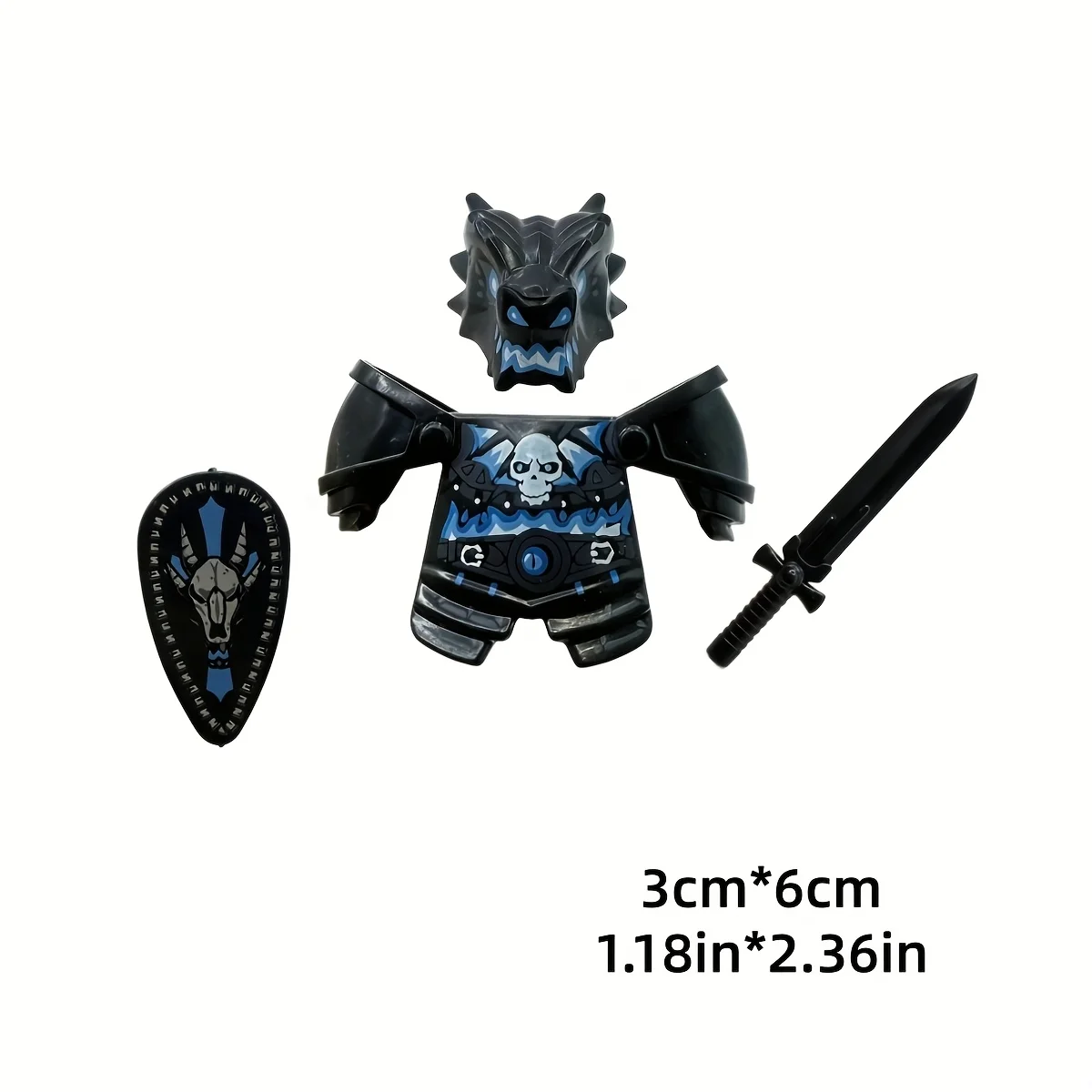 مجموعة كاملة من شخصيات Dragon Knight Undead Dragon Blue Knight Red Knight ذات طابع القرون الوسطى، مناسبة كهدايا الهالوين/هدايا عيد الفصح/هدايا عيد الميلاد/هدايا عيد الميلاد، ديكورات منزلية مثالية #2