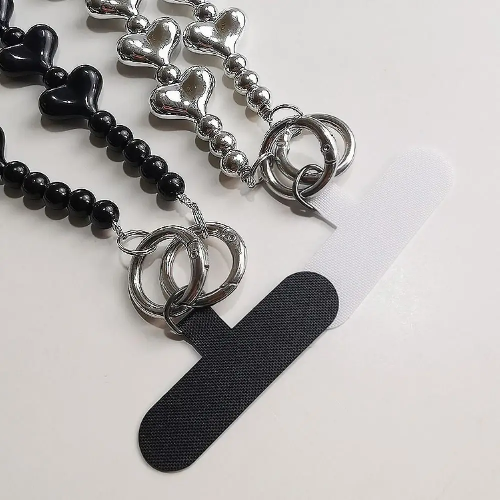 

With Card Heart Long Mobile Phone Lanyard Diagonal Lanyard Anti-loss Crossbody Phone Chain Bag Chain Y2k DIY Mobile Phone Chain