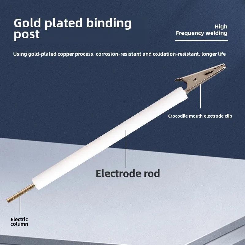 تجربة كهروكيميائية مشبك القطب الكهربائي لفم التمساح. طول قضيب القطب الكهربائي 75 مم و120 مم. #3