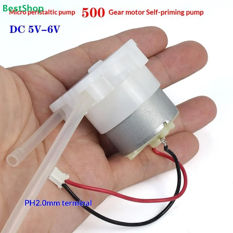 〔R〕Micro Peristaltic Pump - DC 5V-6V Gear Motor Self-Priming Liquid Pump for DIY Projects