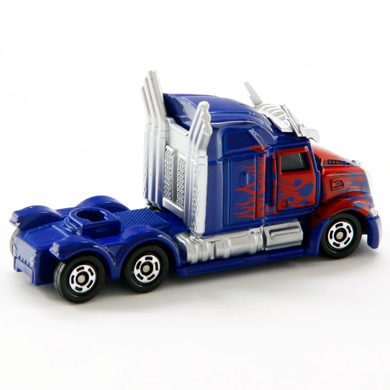 TAKARA TOMY Tomica NO.148 TRANSFORMERS OPTIMUS PRIME coches de aleación juguetes vehículo de Motor Diecast Metal modelo regalo para niños