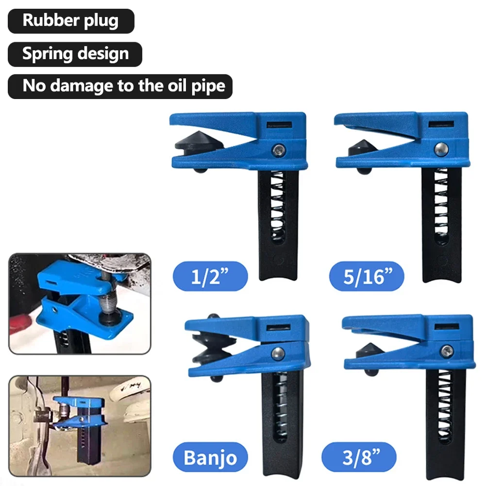 Set di 4 Tappi per Tubi Freno Auto, Strumento per Prevenire Perdite di Olio, Tappi Antiperdita per Linee Freno Automobilistiche