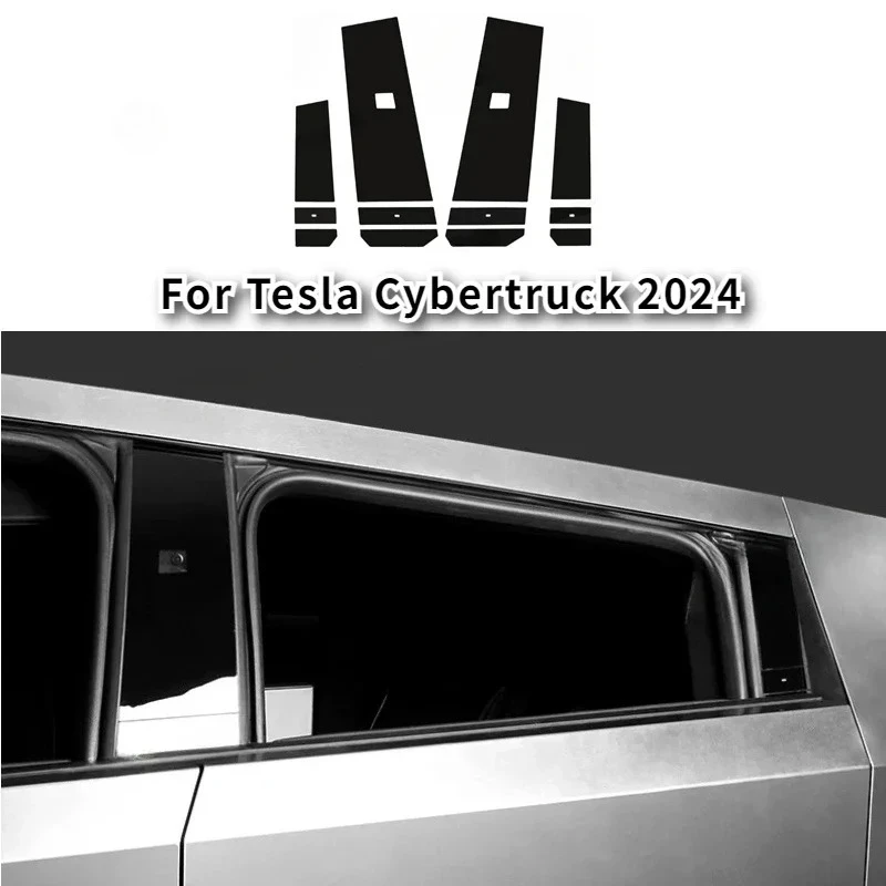 

Защитные наклейки на центральные, B- и C-стойки для Tesla Cybertruck 2025: накладки на колонны, защита от царапин, декоративные аксессуары