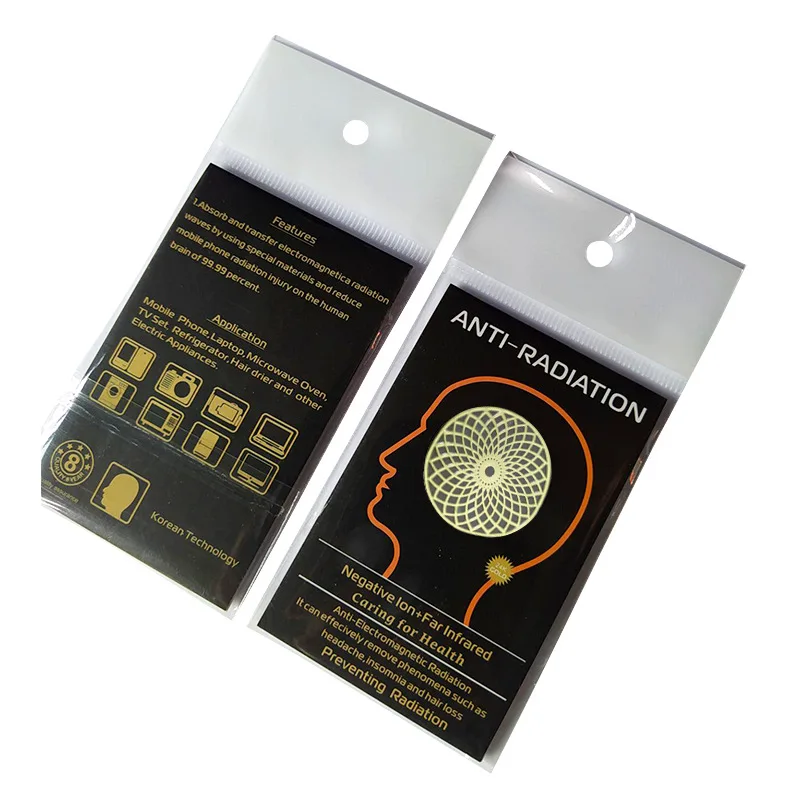 

Customized-Border Anti-Radiation Energy Phone Sticker 24K Petal Metal Mineral Energy Negative Ion Sticker Factory