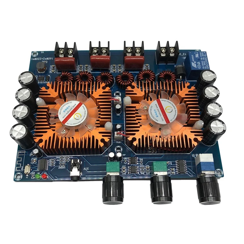 Amplifier Board XH-A128 Digital Power Amplifier Board Fan TDA7498ETR Dual 160W Stage Speaker