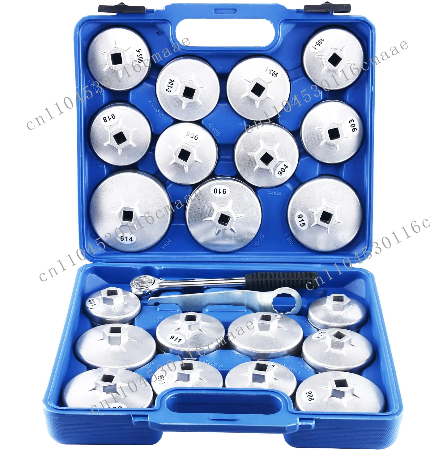 23Pcs automotive aluminum machine filter remover type wrench sleeve removal tool set
