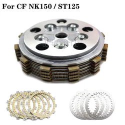 Motorcycle Clutch Assembly Drum For CF MOTO NK150 ST125 NK 150 ST 125 Friction Plate Kit Clutch Plate Steel Plates
