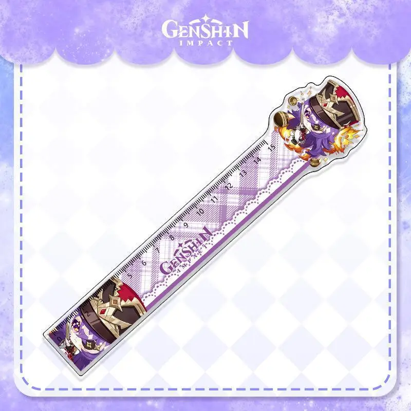 شخصية لعبة شعبية للغاية محيطية متعددة الوظائف أكريليك 15 سم مسطرة مكتب ومستلزمات الدراسة مع نسيج واضح