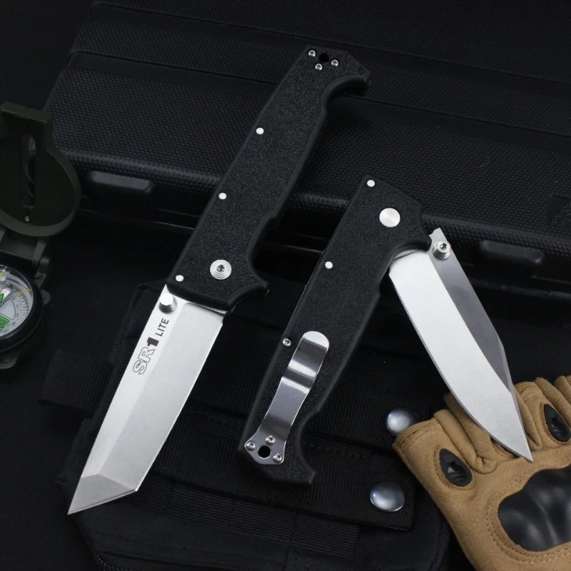 SR1 มีดพับ 8Cr14 ใบมีดเส้นใยไนลอน Handle Camping Survival การล่าสัตว์กลางแจ้งยุทธวิธีกระเป๋ายูทิลิตี้มีด EDC Multitool