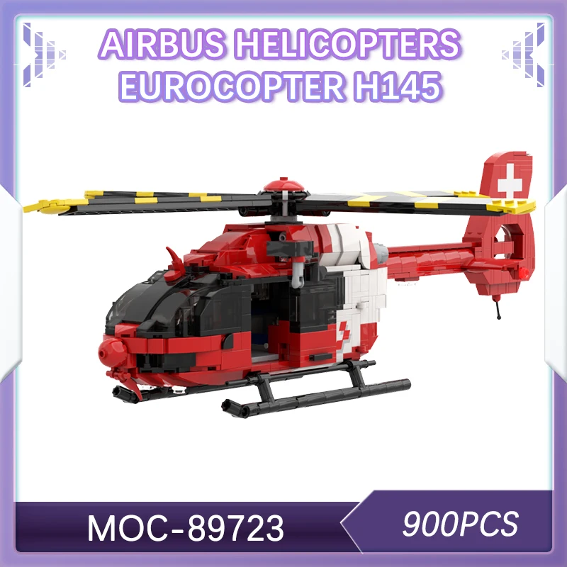 

900PCS City Airbus Helicopters Europe H145 Building Blocks For Assembling Transportation Rescue Vehicles Diy Gifts MOC-89723