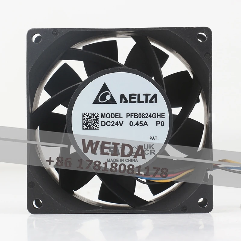 

Вентилятор охлаждения Delta 24В 0.45А 80X80X38ММ, четырехпроводной, PFB0824GHE-P0, PWM, с высоким объемом воздушного потока, инверторный, на двойном шарикоподшипнике