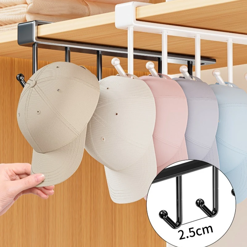 Picture 4: 2PCS Multifunctional Hat Storage Hanger for Home Dorm Closet Side Hook Organizer for Bag Camisoles Underwear Space Saving Holder