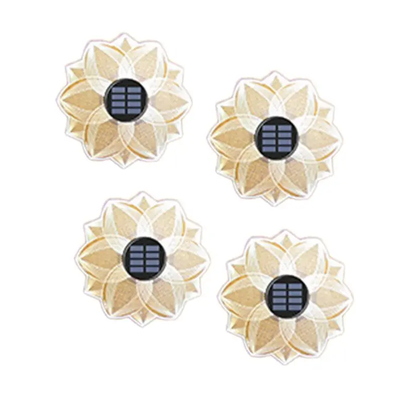 

ABKJ-4PCS Солнечные акриловые садовые светильники для установки в грунт, уличные водонепроницаемые светящиеся настенные светильники для декора, прочные