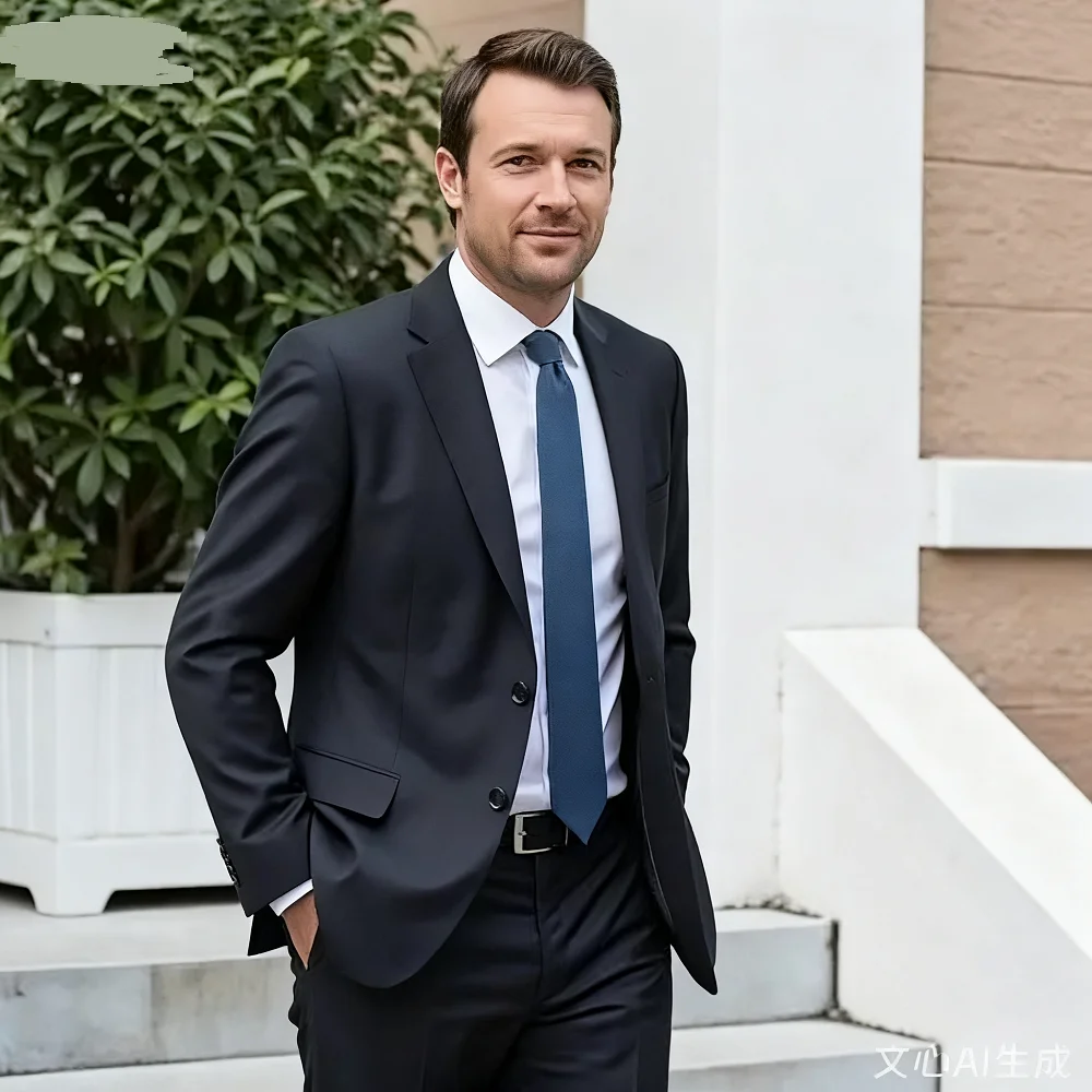 

Летний мужской пиджак из двух предметов из синего полосатого материала с зубчатыми лацканами, повседневные свадебные тонкие брюки, мужская мода