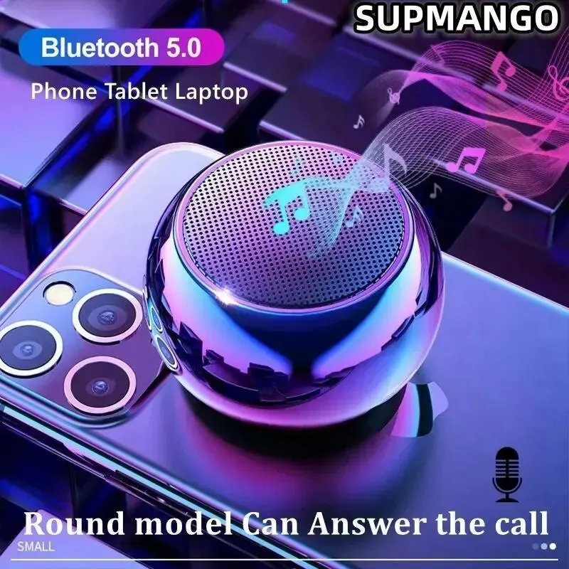 Alto-falante sem fio bluetooth portátil pequena arma de aço metal pesado estéreo surround subwoofer ao ar livre mini alto-falante bluetooth pequeno