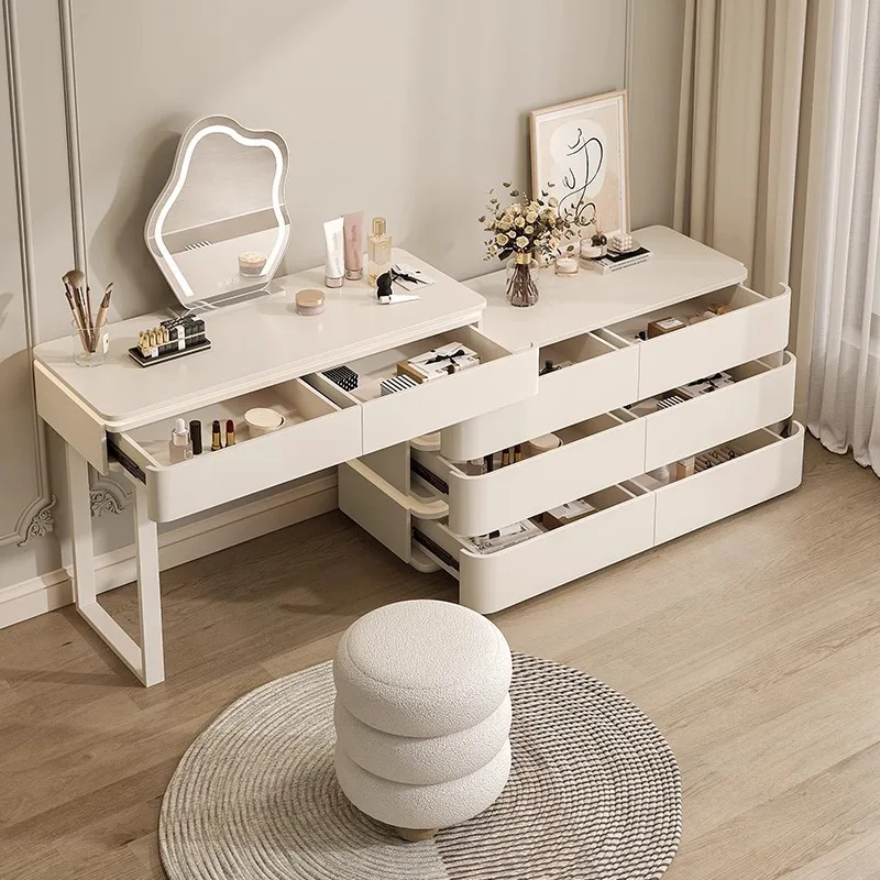 

Роскошный деревянный туалетный столик для спальни, современный органайзер для макияжа, стол, комоды, светлые зеркальные ящики, мебель Tocador De Maquillaje