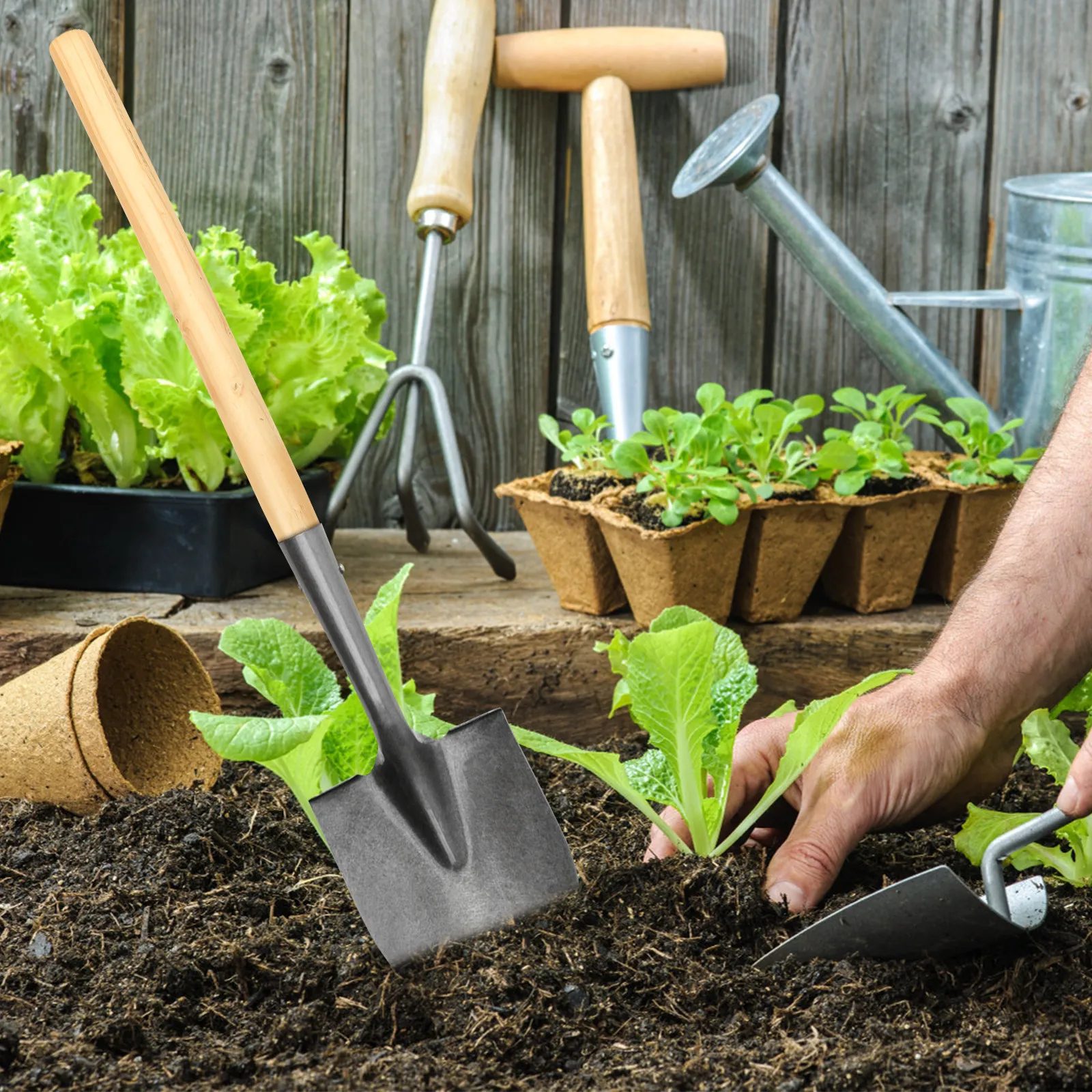 

4 шт. деревянных сменных ручек: эргономичные, легкие, с нескользящим покрытием для лопат, мотылок и садовых инструментов