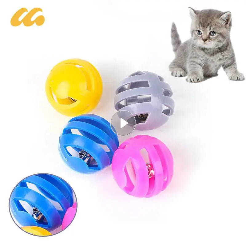 Dorakitten 4Pcs/Cat Cat Bell Ball Toys Plastic Hollow Out Interactive Cat Bell Toy Cat Toy Ball Pet Supplies Pet Cat Favorite