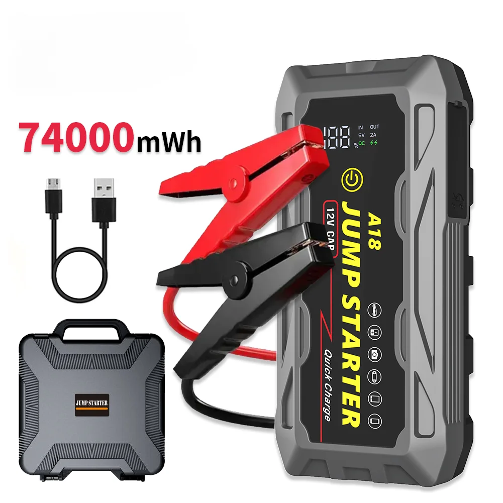 

37000mWh 59200mWh 74000mWh Jump Starter Battery And Tyre For Car Multi-Function Portable Powerbank