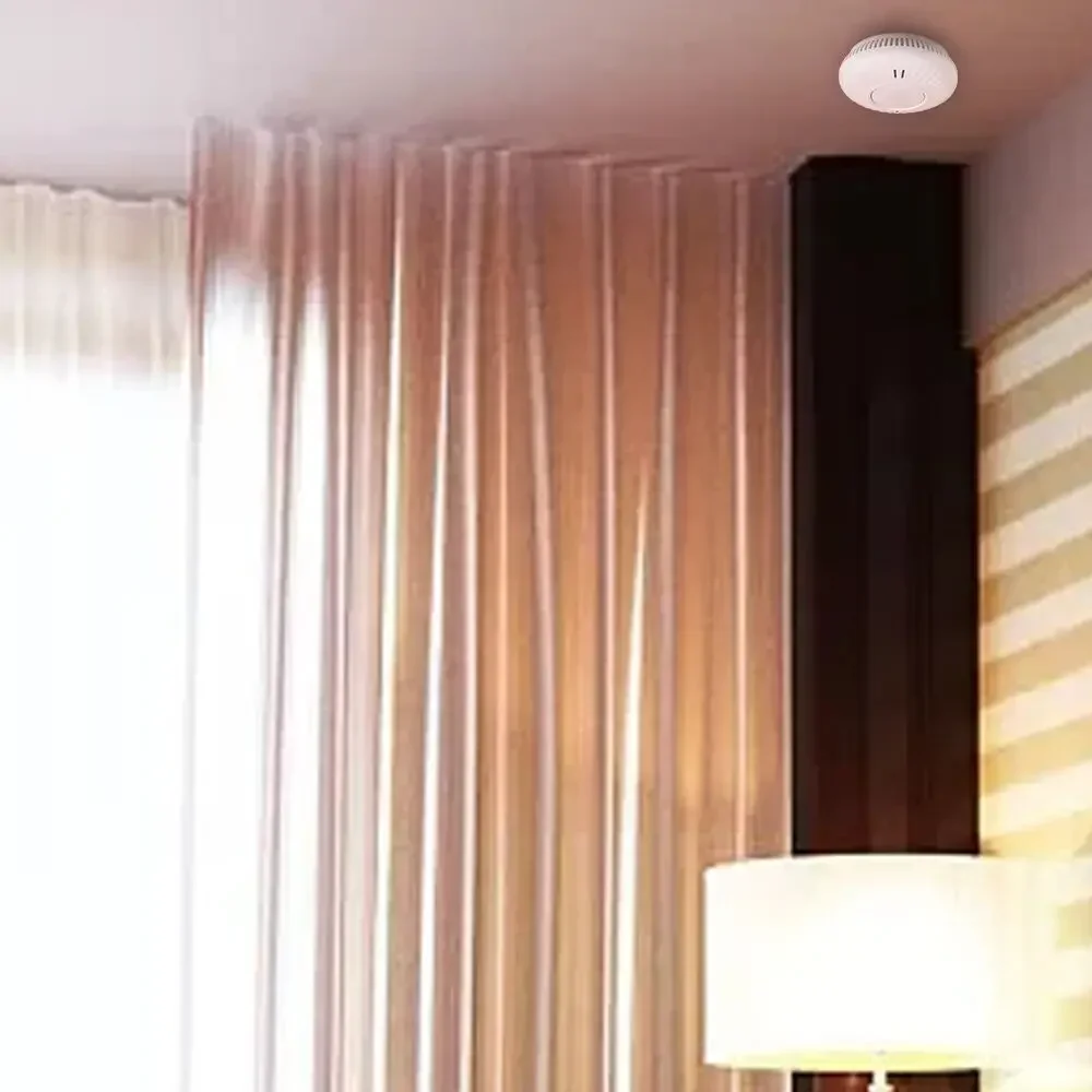 Feueralarmmonitor, Fernbedienung, akustischer Alarmsensor für die Sicherheit zu Hause, Bluetooth-Netz, Rauchmelder, Smart