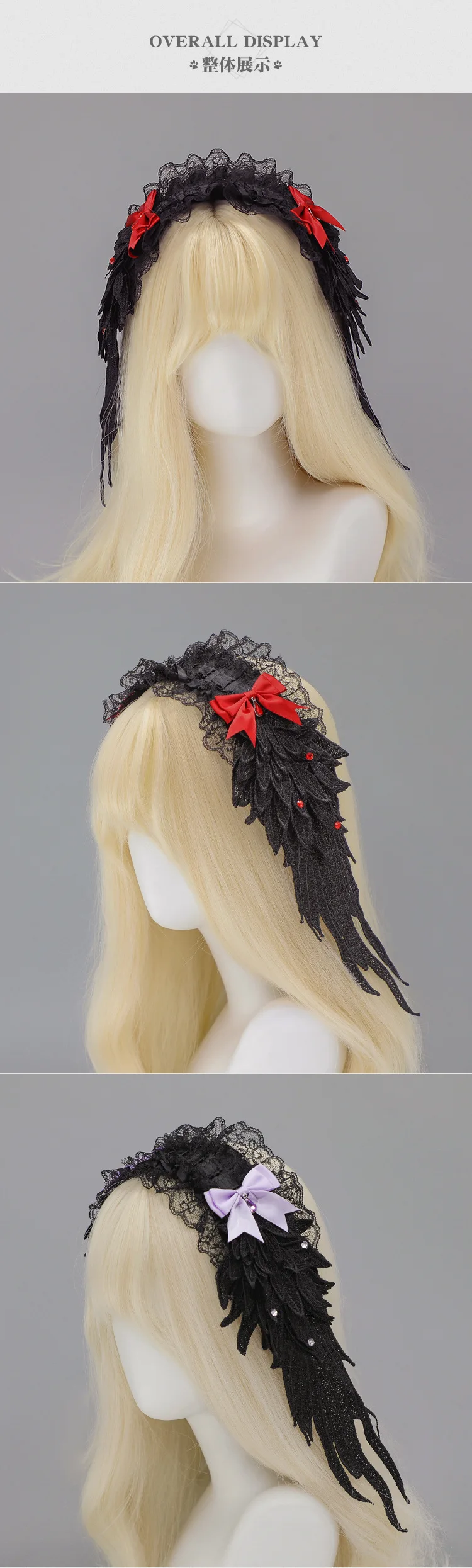 Diadema con alas de Ángel oscuro, subcultura, alas de viento originales, accesorios para el cabello, tocado de alas de viento Punk