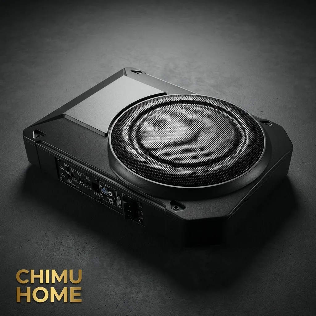 【CHIMU HOME】 10 Inch Slim Active Car Subwoofer 800W Reinforced Under Seat Audio Speaker Power System