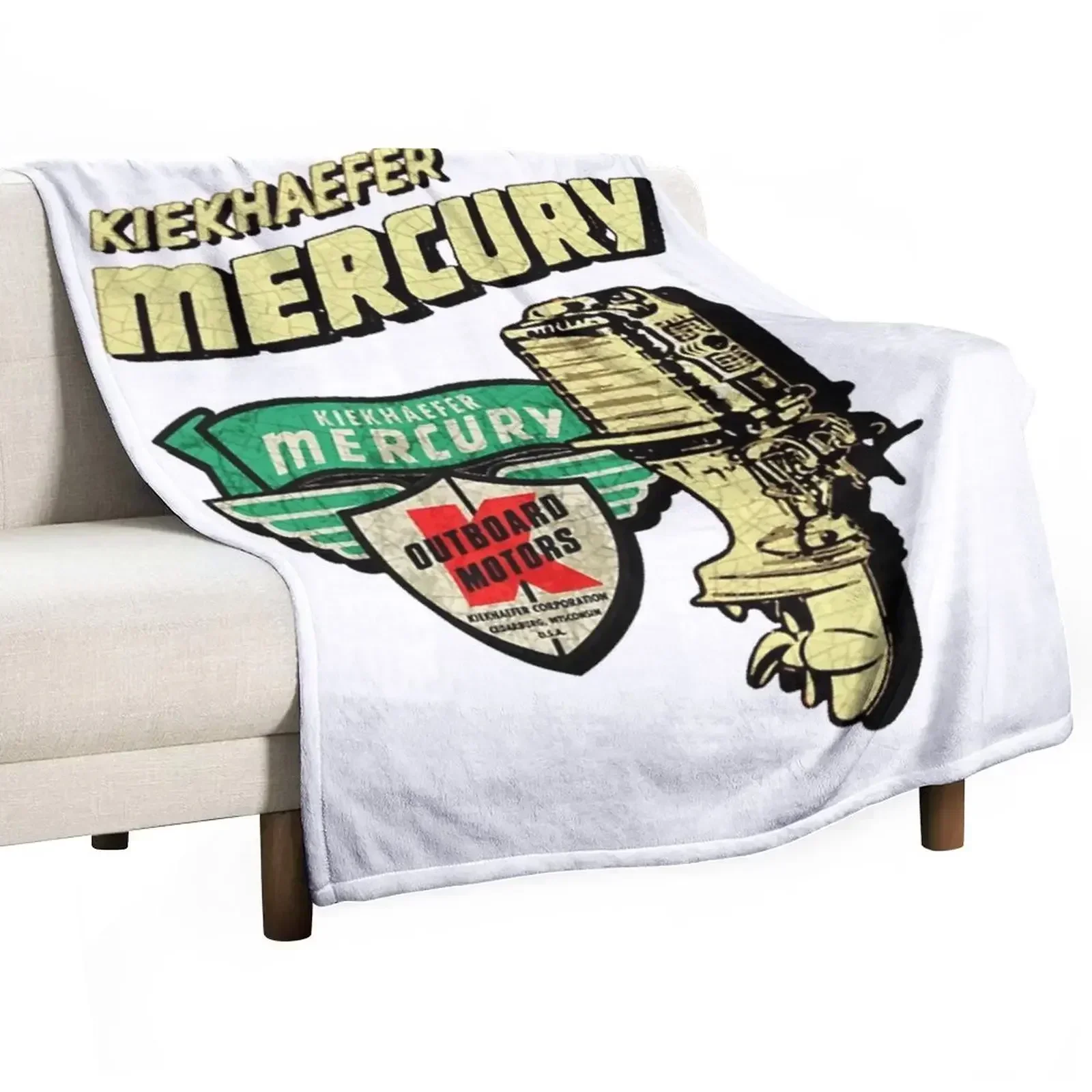 Mercury vintage Outboard Motors Throw Blanket Hairys Thins Shaggy Moving Multi-Purpose Blankets