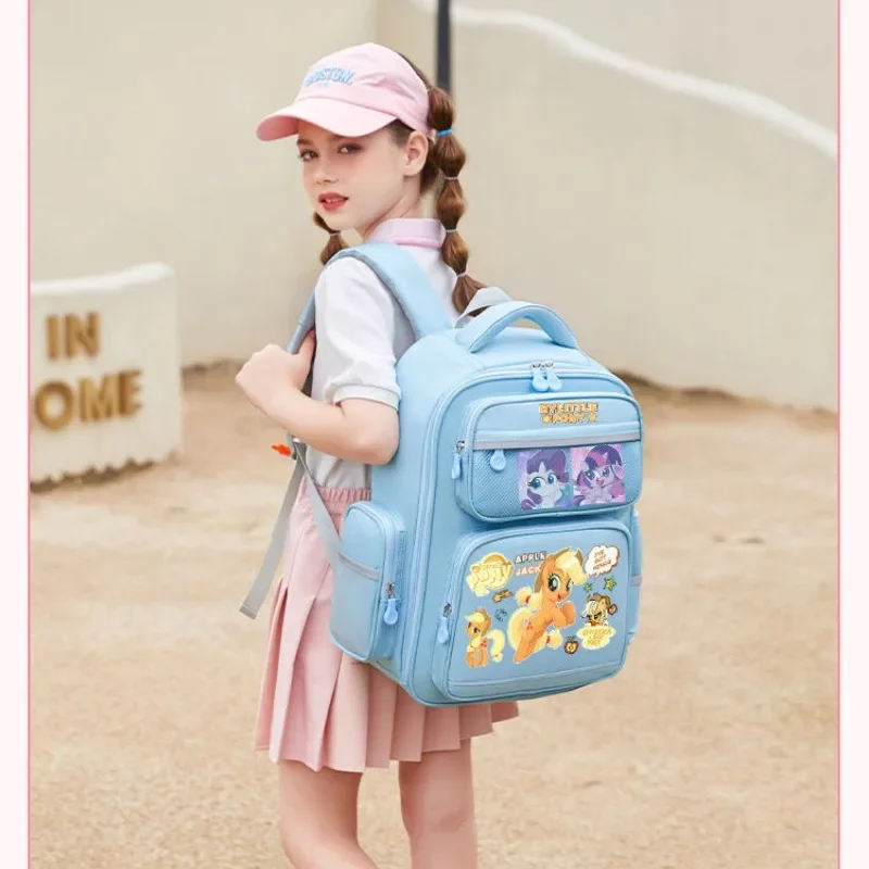 Mochila escolar Rainbow Pony Baoli para niña, bolso de hombro de gran capacidad para estudiantes de primaria, mochila Rosa ligera y versátil de princesa, novedad