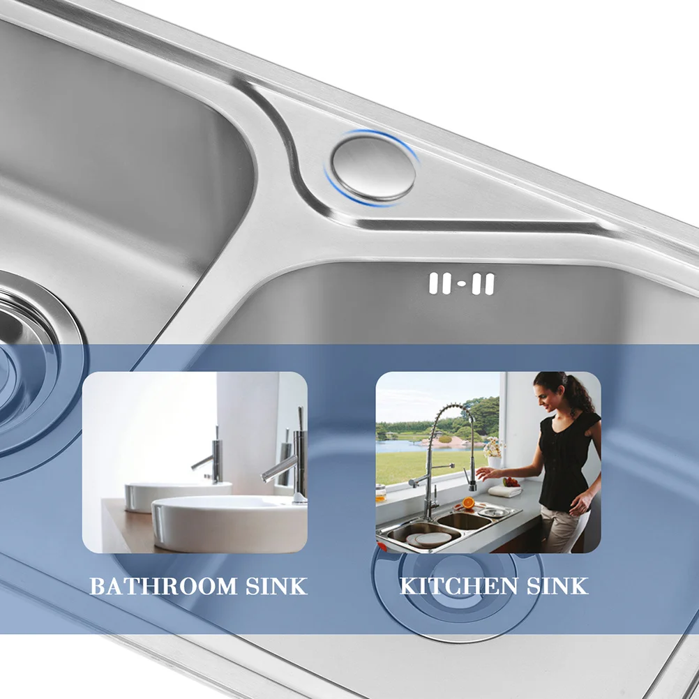 

4Pcs Stainless Steel Washbasin Hole Cover Kitchen Sink Tap Hole Stopper Easy to Install No Rusting Smooth Edge Design