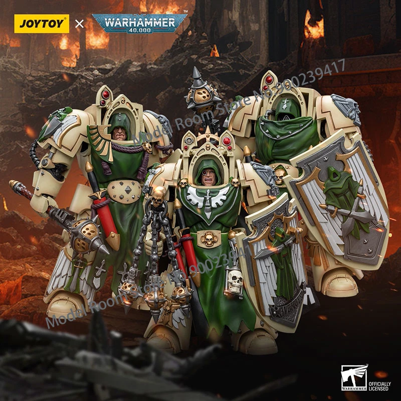 

JOYTOY Warhammer 40K 1/18 Dark Angels Deathwing Knight Squad Action Figure Game Military Soldier Figurine Model for Collection