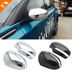Carbon Chrome Garnish Car Side Door Mirror Frame Rearview Mirror Cover Decoration For Suzuki Ertiga XL7 Accessories 2021-2023