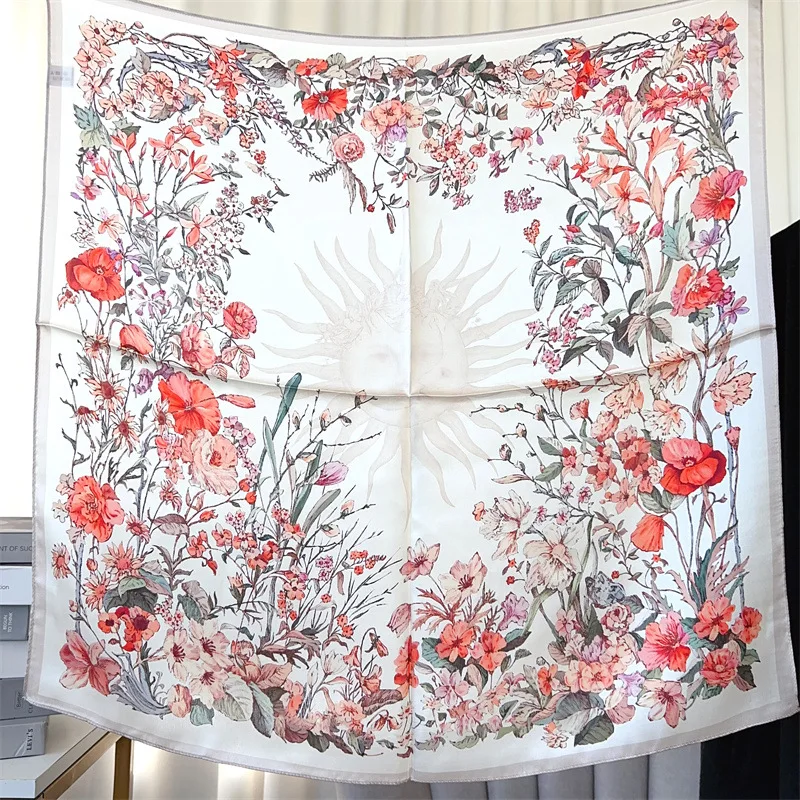 

Мягкий атласный шарф 65, роскошные квадратные банданы, женская одежда, аксессуары для головы, рождественский подарок для влюбленных