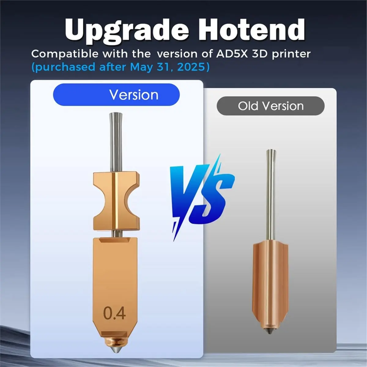 Eco-friendly 3pc for AD5X Quick-Detachable Hotend Nozzle0.25/0.4/0.6MM W/4pcs Silicone Socks and 4pcs Brush