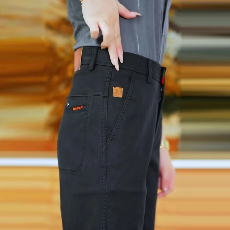 

Men's Straight Leg Casual Pants Anti-Wrinkle Non-Iron Busin Trousers Autumn Winter High-End Luxury Long Pants