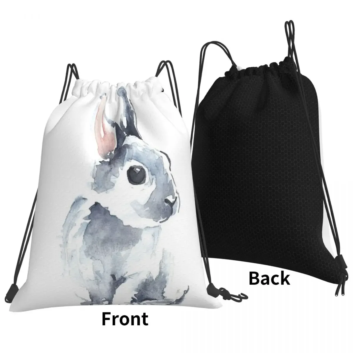 Sacs à dos Moon Rabbit II pour hommes et femmes, sacs à cordon de proximité portables, sac à chaussures de poche Bundle, sac à livres pour étudiants, mode