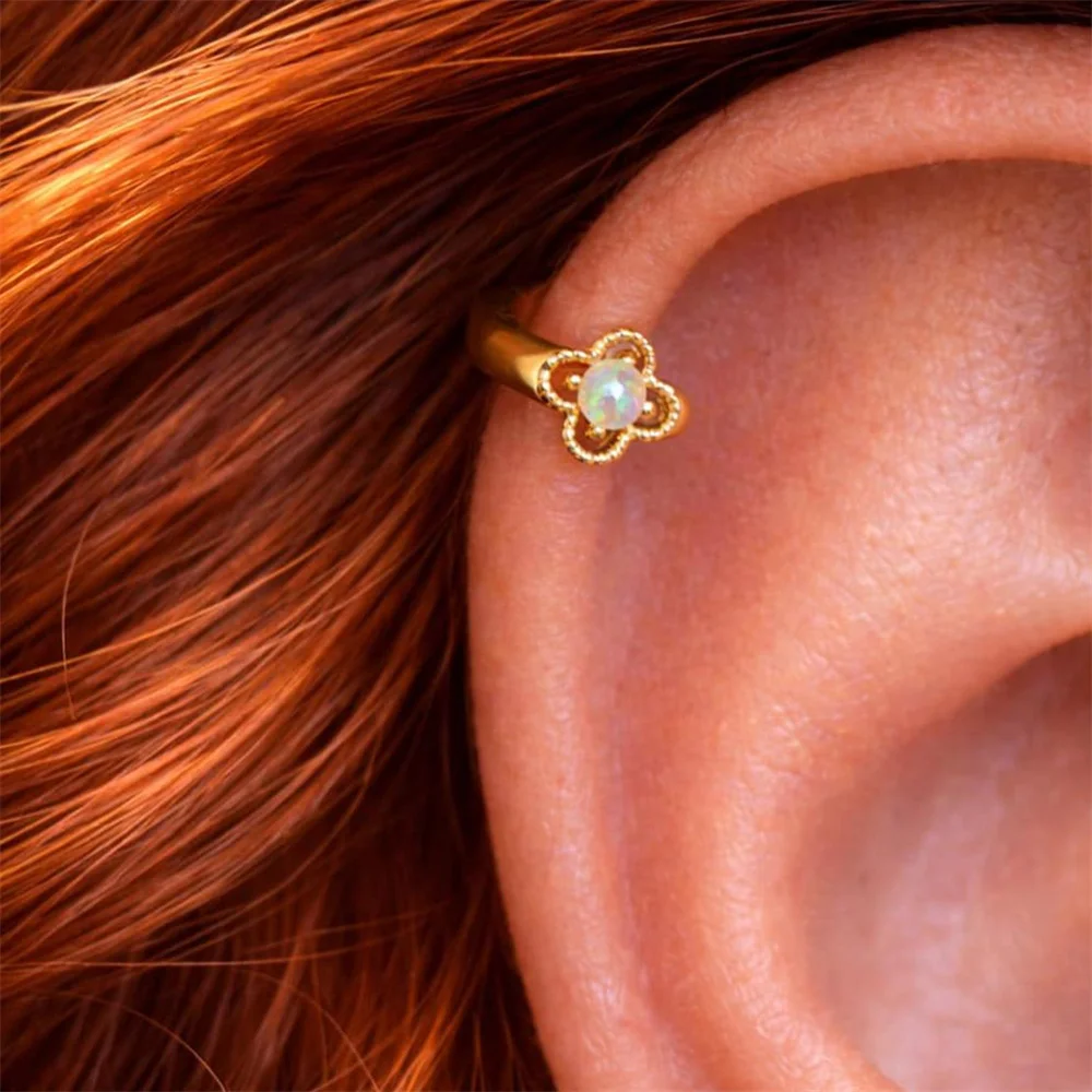 Aide S925 Sterling Silver Zircon Paved Clicker Hoop Earrings Daith Helix Cartilage Piercing Huggie for Women Trendy Ear Stacking