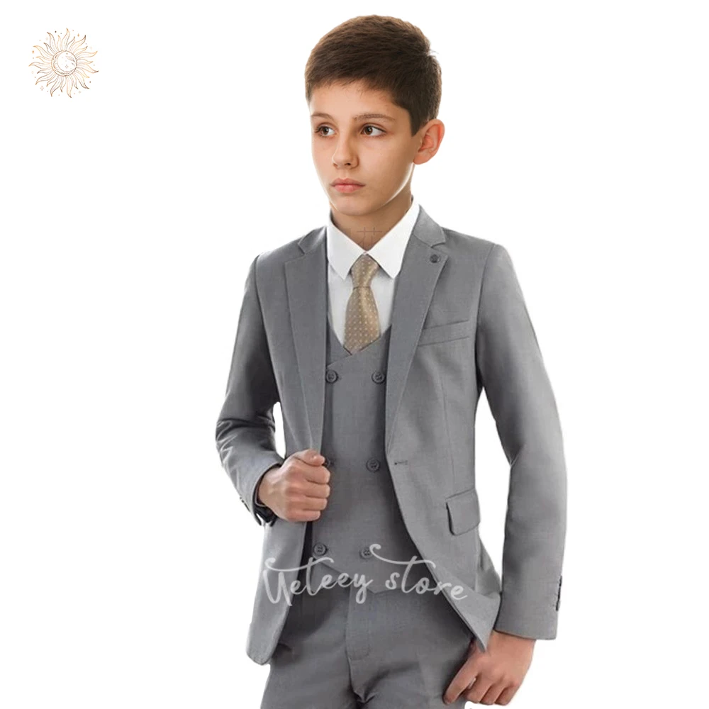 Boys Suits Formal 3 Piece Suit Set for Toddler Boys Ring Bearer Tux Suits for Wedding Boys Dresswear Suits