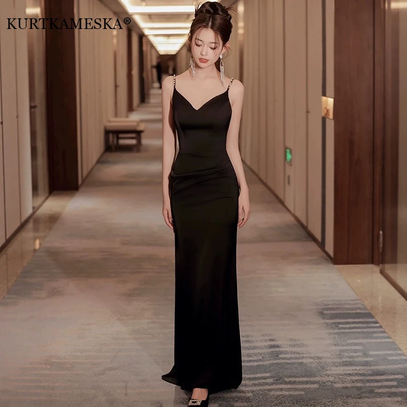 

Sexy Shoulder Strap Evening Prom Dresses for Women 2025 Long Party Slim Mermaid Dress Outdoor Shooting Wedding Dresses Elegant