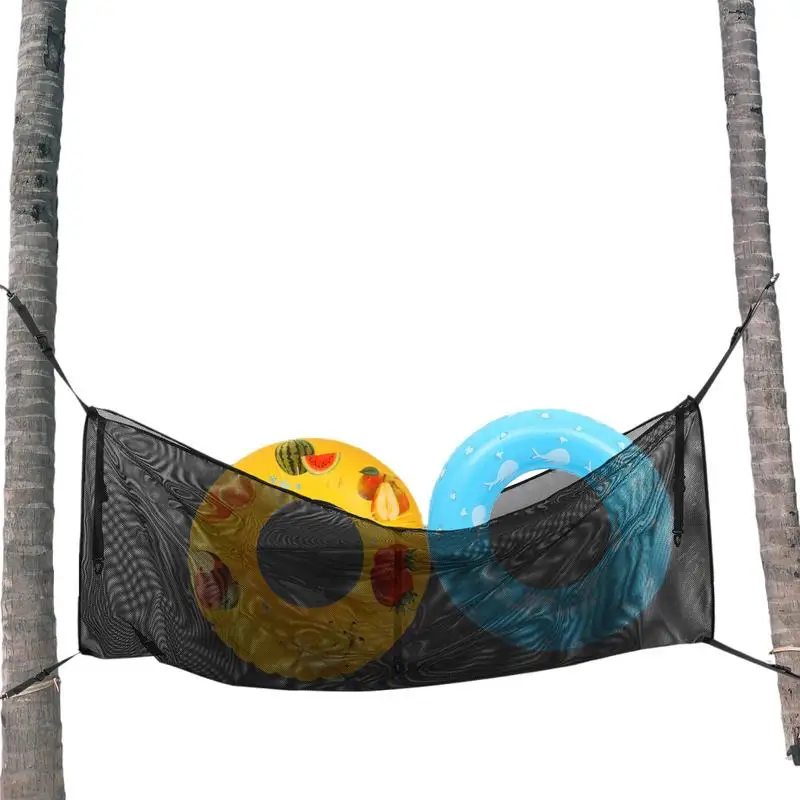 

Pool Float Holder Toy Organizer Mesh Bag For Pools Foldable Swimming Pool Side Pouch Pool Float Hangings For Gates Fences