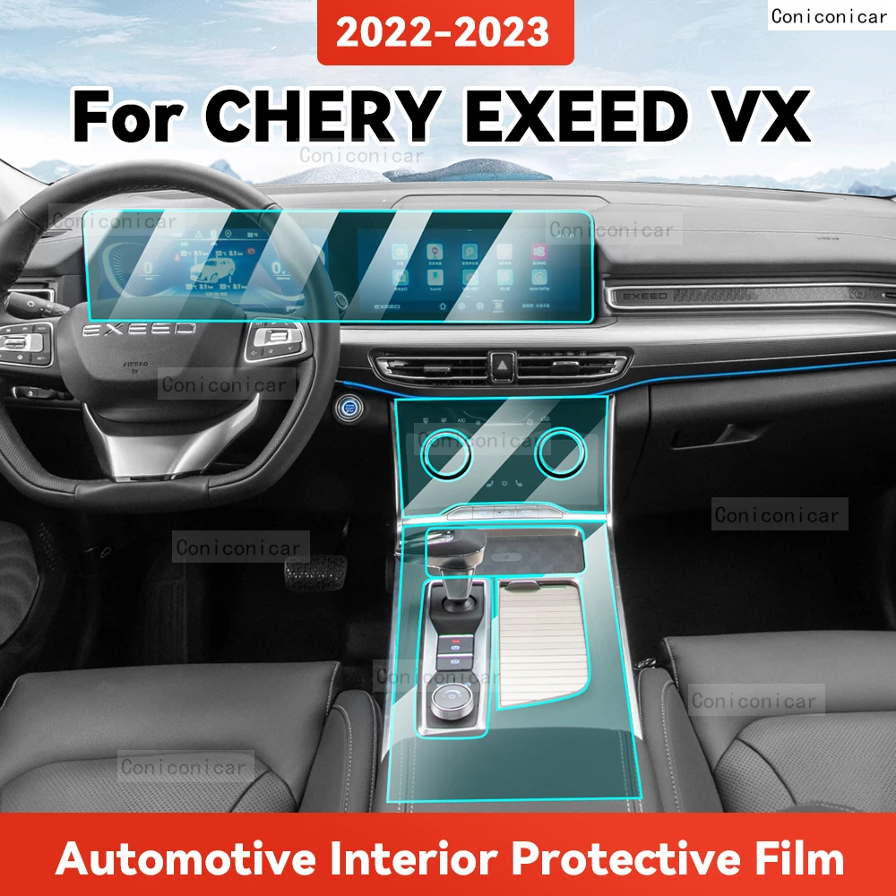 

TPU For CHERY EXEED VX 2022 2023 Transparent Protective Film Car Interior Central Control Navigation Panel Accessories Sticker