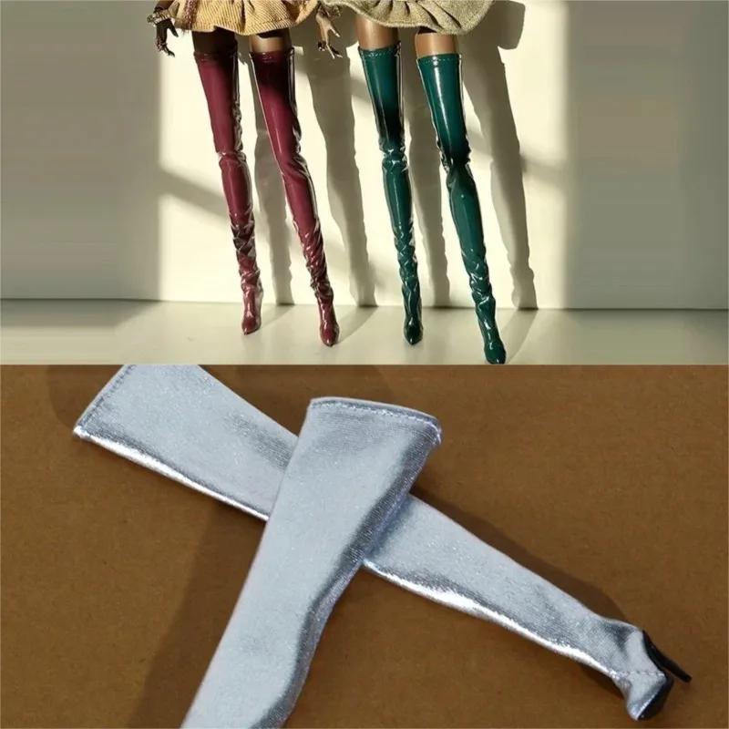 

1/6 Scale Female Pointed High Heels Toy Action Knee High Boots High Boots Shoes Model Fit FR2 Nu.face FR Poppy Parke Body Doll