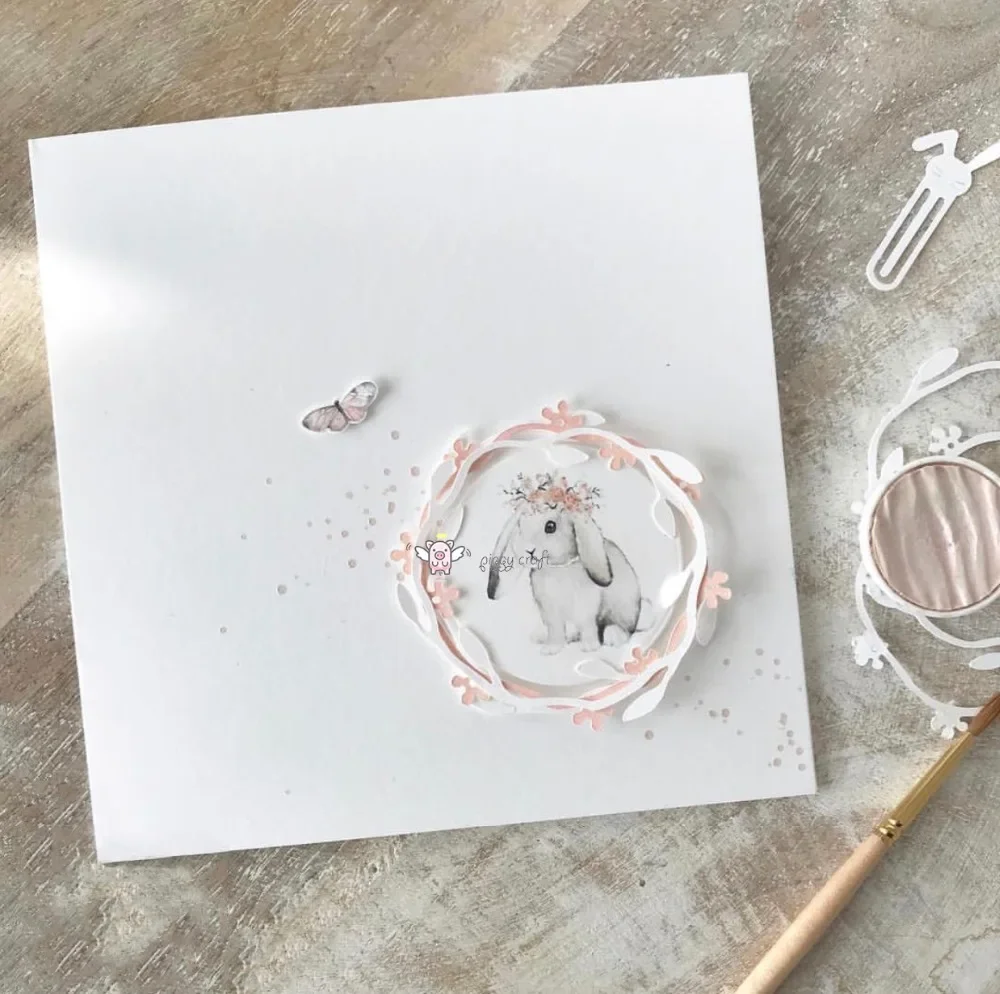 

Piggy Craft металлические штампы для резки, форма для резки, цветочный лист, круглая рамка, скрапбукинг, форма для рукоделия, лезвие, трафареты, штампы