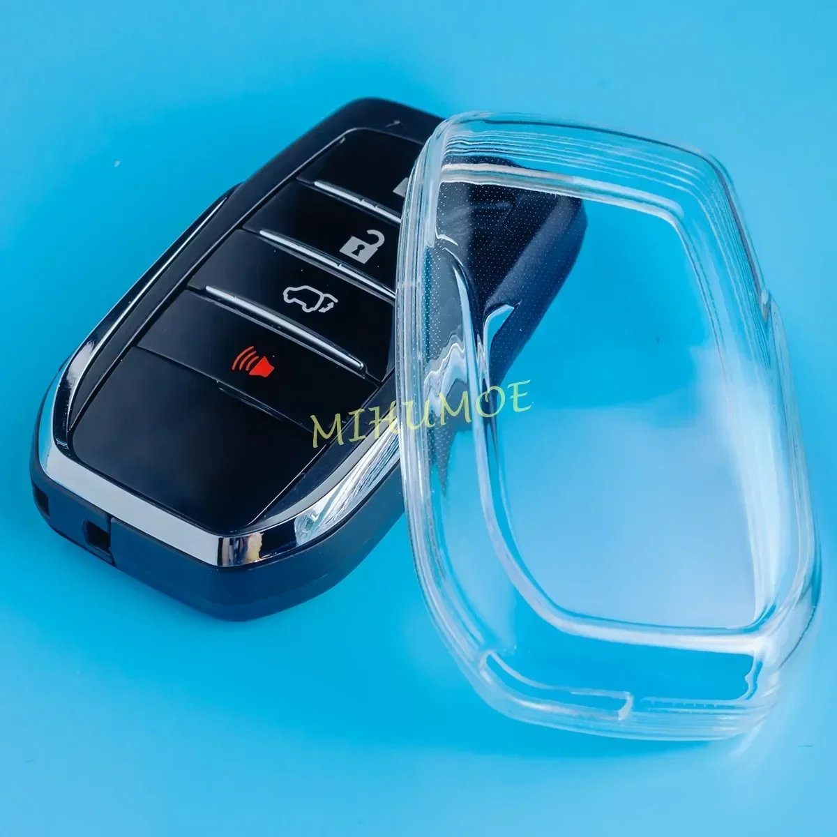 Przezroczyste etui na kluczyk samochodowy Toyota Yaris Corolla Cross Land Cruiser LC250 Sienna Tundra bZ4X, akcesoria