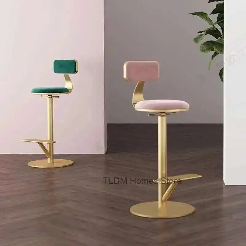 Meubles nordiques chaise de Bar chaise haute design maison chaises de Bar rotatives fer tabouret de levage pieds hauts tabourets Bv