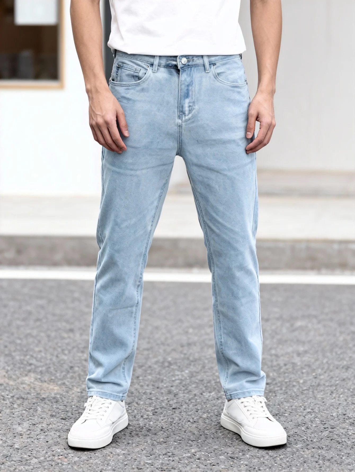 Men's British Vintage Gentleman Style Slim Fit Skinny Jeans